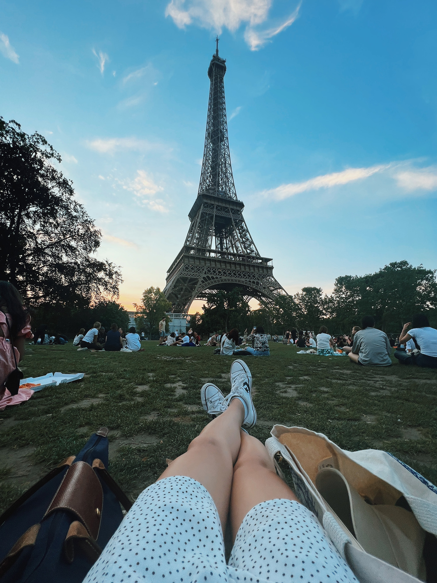 Sunset Picnic under the Eiffel Tower